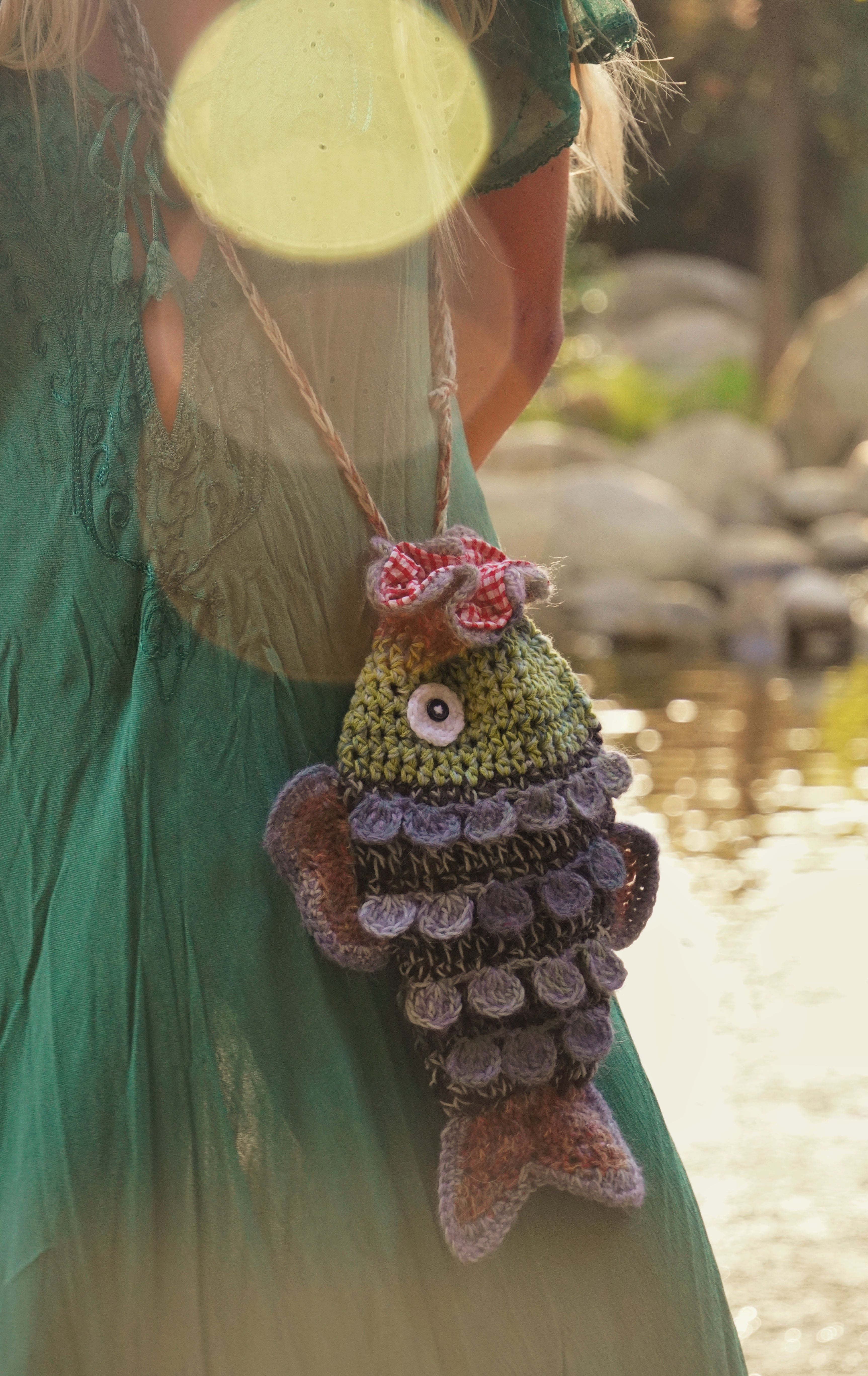 Custom Crochet Fish Bag