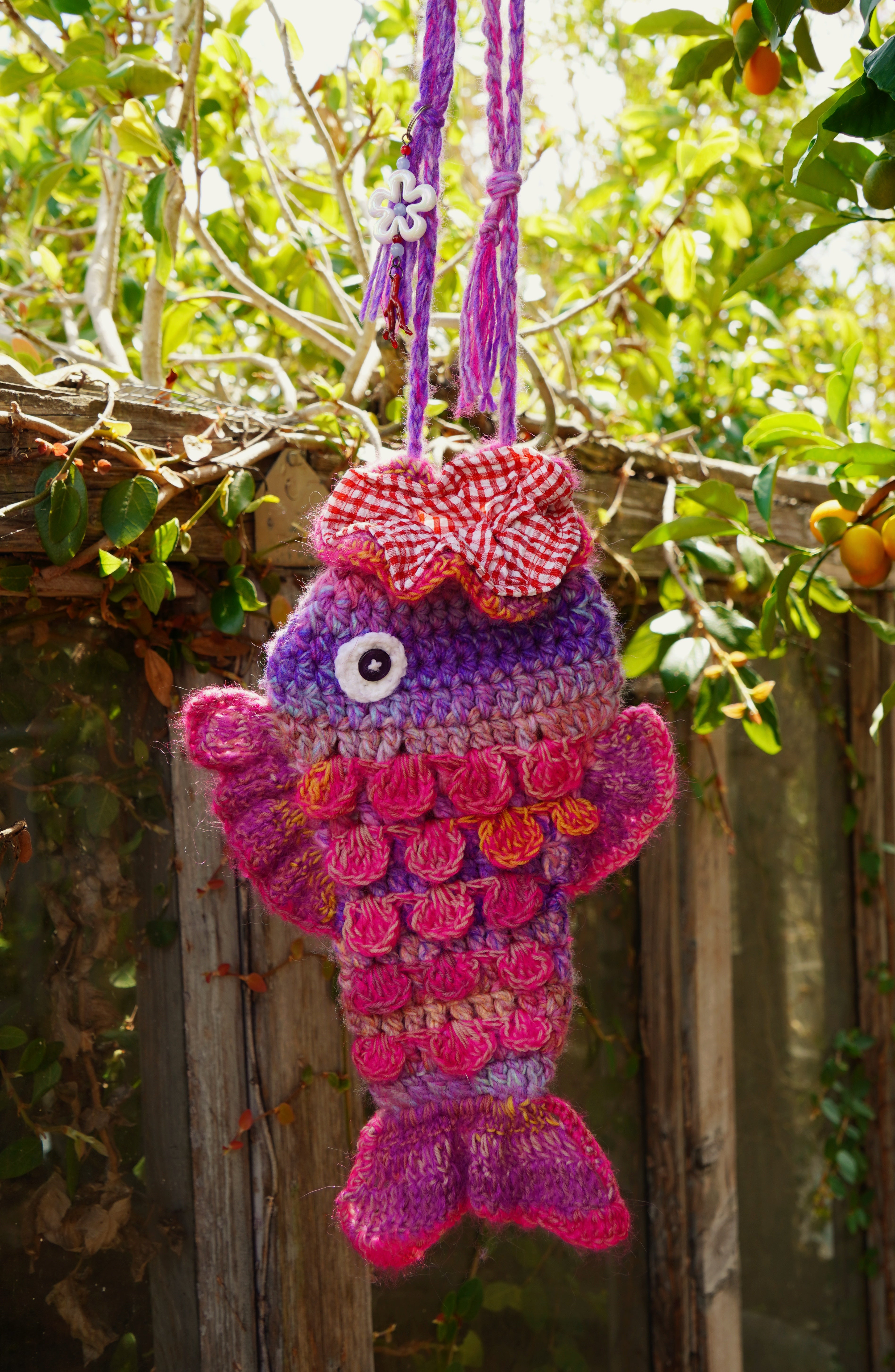 Custom Crochet Fish Bag
